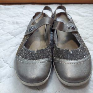 REMONTE Mary Jane Slip On Flats Metallic Sparkle Leather Insoles - US Size 9.5